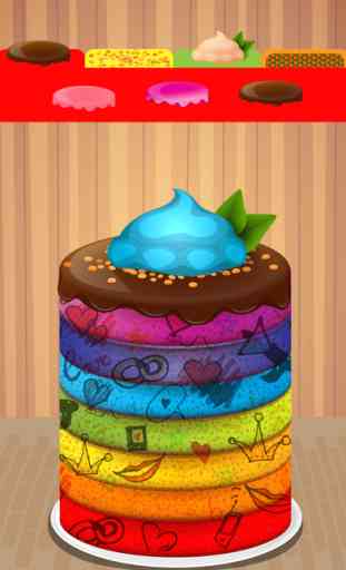 Rainbow Cake Maker - A crazy kitchen christmas cake tower making, baking & decorating game 2