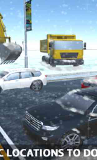 Real Airport Snow Plow Winter Truck Driving 3D 4