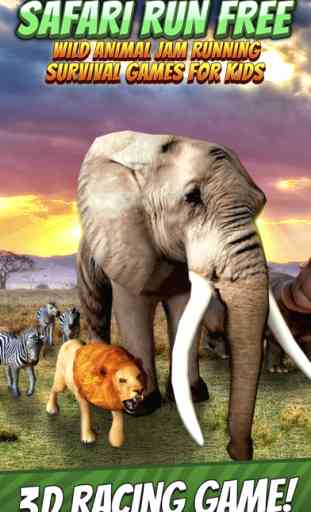 Safari Run Free - Wild Animal Jam Running Survival Games for Kids 1
