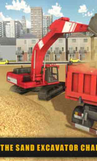 Sand Excavator Crane Simulator 3D - Be a Crane Operator & Drive loader Truck From Quarry To Construction Site 4