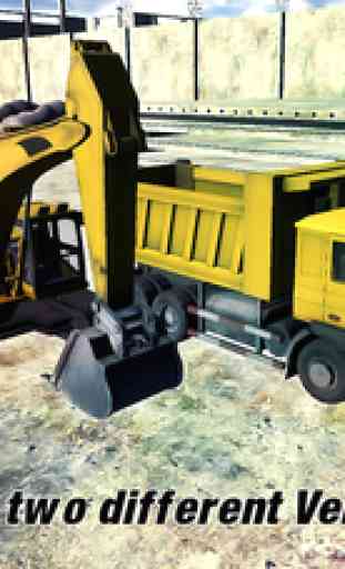 Sand Excavator – Heavy Duty Digger machine Construction Crane Dump Truck Loader 3D Simulator Game 4