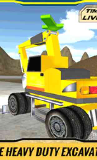 Sand Excavator Crane & Dumper Truck Simulator Game 1