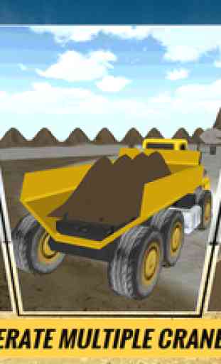 Sand Excavator Crane & Dumper Truck Simulator Game 2