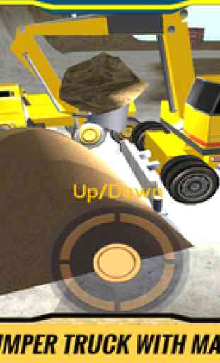 Sand Excavator Crane & Dumper Truck Simulator Game 4