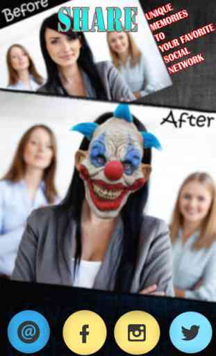 Scary Clown Face Maker - Photo Editor with horror Mask 3