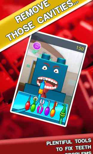 Sick Brick Dentist - Play A Dental Surgeon Care, Free Kids Game 2