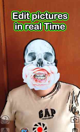 Skull Cam - A fun camera to swap faces with skulls, use realtime picture editor with cartoon style 3