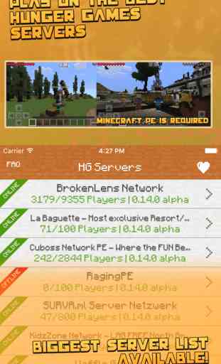 Servers Hunger Games Edition for Minecraft PE 1