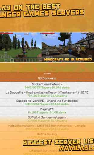Servers Hunger Games Edition for Minecraft PE 2