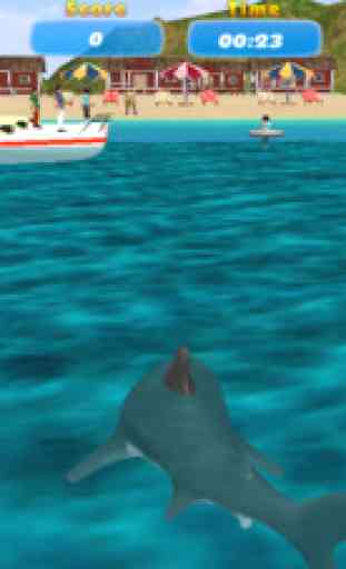 Shark Attack Adventure. Hungry Great White Dash Beach 3D 2