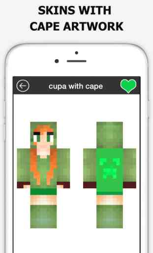 Skin with Cape Artwork for Minecraft PE Free 1