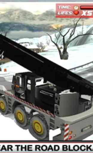 Snow Truck Driver Simulator 3D – Drive the big crane and clear up ice from frozen road 1