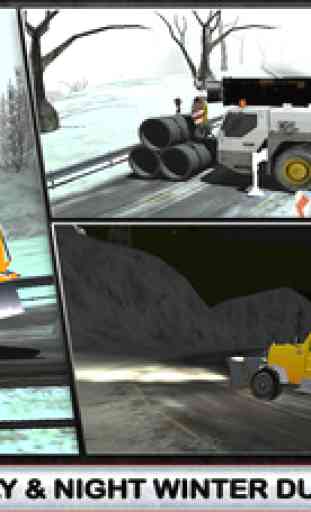 Snow Truck Driver Simulator 3D – Drive the big crane and clear up ice from frozen road 2