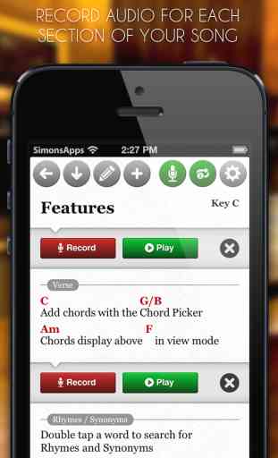 SongWriter Lite - Write lyrics and record melody ideas on the go 3
