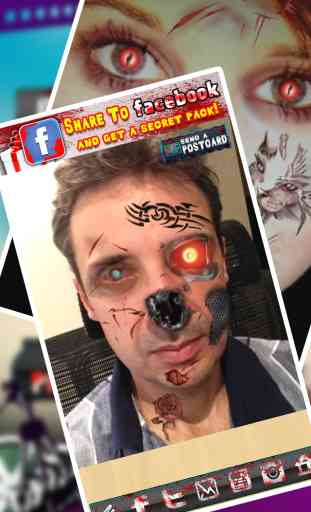 Special Effects Movie Makeup Artist FREE: Create blood, evil, zombie and cyborg faces with tattoos! 1