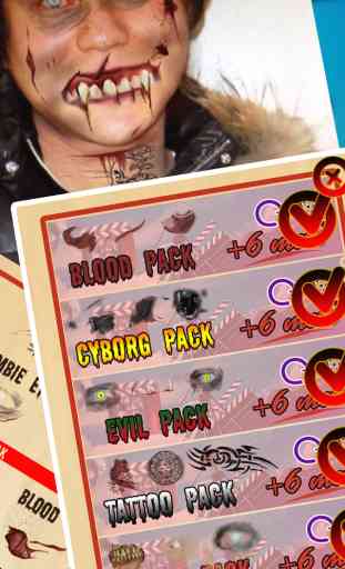 Special Effects Movie Makeup Artist FREE: Create blood, evil, zombie and cyborg faces with tattoos! 2
