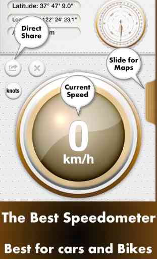 Speedometer & odometer tracker - track your location, speed , average speed and share with friends 2