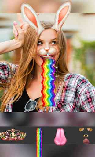 Snappy Dog Face and Ears Rainbow Maker Camera HD 3