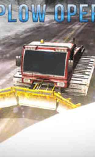 Snow Excavator Simulator: snowplow real driving 1