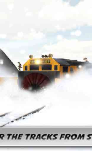 Snow Plow Rescue Train Driving 3D Simulator 3