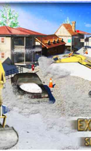 Snow Plowing Simulator - Heavy Excavator Machine 3D 4