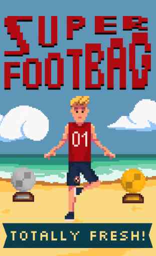 Super Footbag - World Champion 8 Bit Hacky Ball Juggling Sports Game - Gold 1
