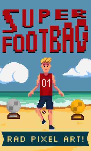 Super Footbag - World Champion 8 Bit Hacky Ball Juggling Sports Game - Gold 3