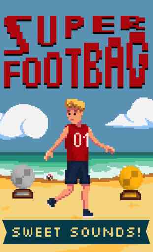Super Footbag - World Champion 8 Bit Hacky Ball Juggling Sports Game - Gold 4