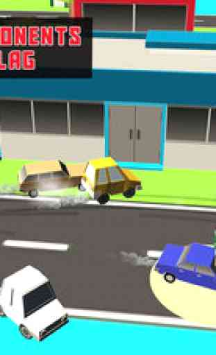 Splashy  Car - Crashy Road through the City 3