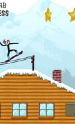 Stickman Snowboarder 4