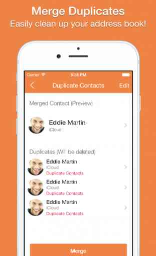 Cleaner – Remove Duplicate Contacts for iCloud Gmail Outlook & Yahoo contacts 2