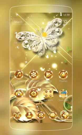Theme Butterfly Gold Diamond 1