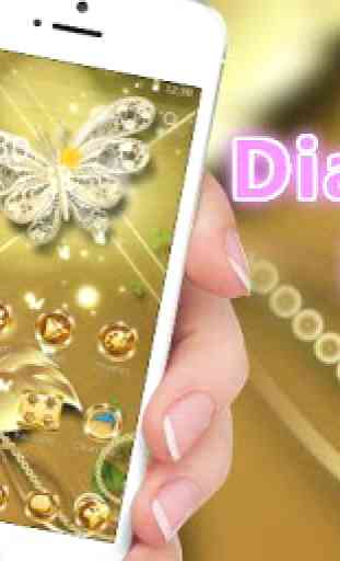 Theme Butterfly Gold Diamond 3