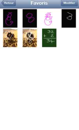 Blackboard for iPhone and iPod - write, draw and take notes - colored chalk - wallpaper green, white, black or photo 4