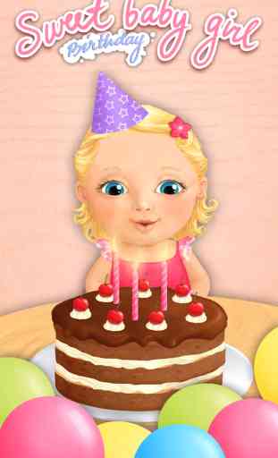 Sweet Baby Girl - Celebrate Baby Birthday, Bake Cake, Get Gifts and Pop Baloons 1