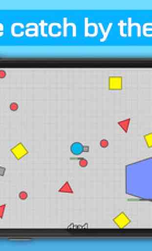 Tank IO Battle - Diep Geometry Shape War and catch Color Dots 1