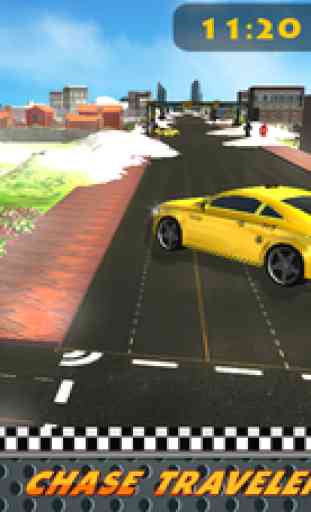Taxi Driving Duty 3D - Car Drift Driver now Chasing the Traveler Destination in a City Traffic Rush 3