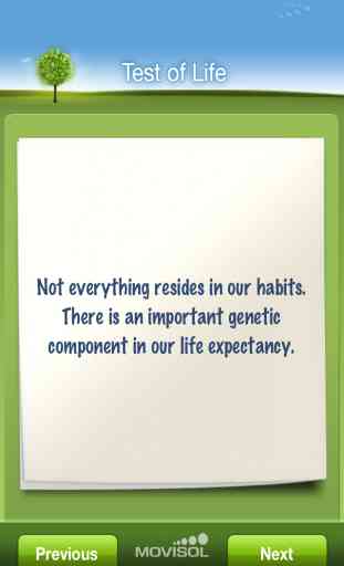 Test of Life: expectancy to live calculator in habits and genetics 3