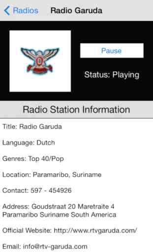 Suriname Radio Live Player (Paramaribo / Dutch) 2