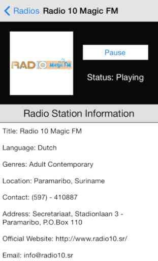 Suriname Radio Live Player (Paramaribo / Dutch) 3