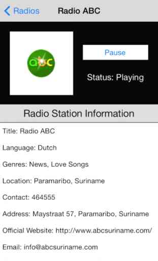 Suriname Radio Live Player (Paramaribo / Dutch) 4