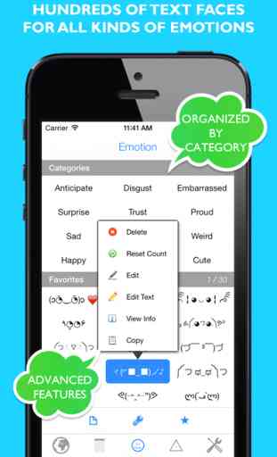Text Faces - SMS Emotions, Symbols & Phrases Organizer 1