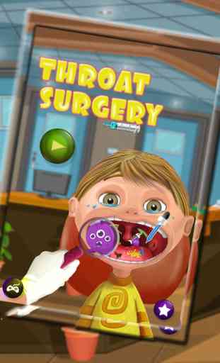 Throat Surgery – Cure crazy mouth patients in virtual doctor game 1