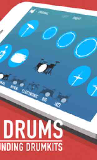 Tiny Drums - Play Beats with 5 Drum Kits (Sets for Right & Left Handed Drummers) 1