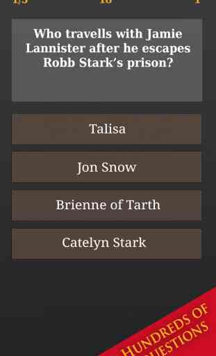 Trivia for Game of Thrones - Quiz Questions from Fantasy TV Show Movie 1