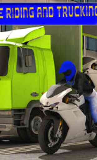 Transport Truck Driver Motorcycle Cargo Simulator 3D 1