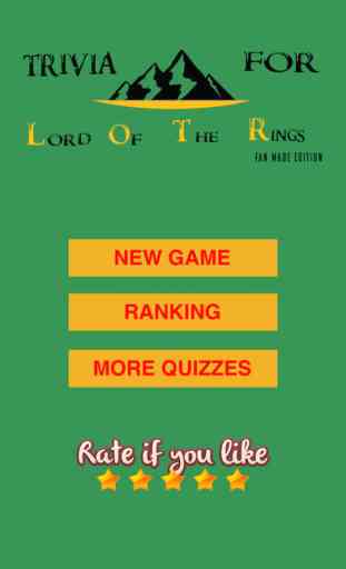 Trivia for Lord Of The Rings fan quiz 1