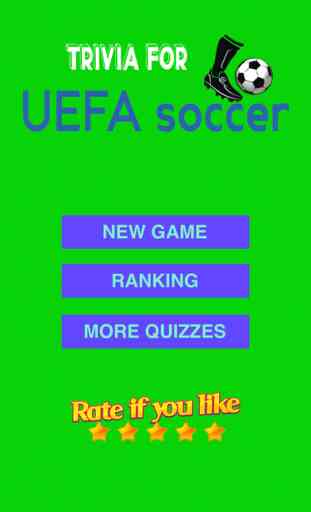 Trivia for UEFA football 1