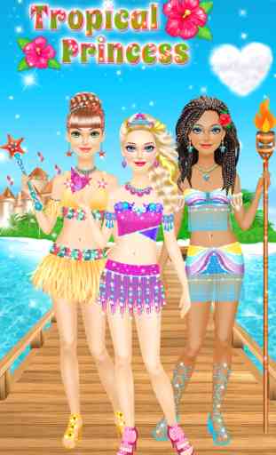 Tropical Princess: Girls Makeup and Dress Up Games 1