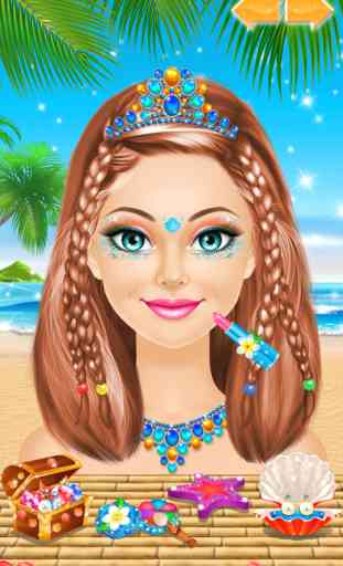 Tropical Princess: Girls Makeup and Dress Up Games 3